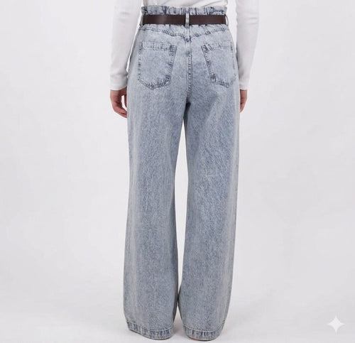 duda - Jeans ampio Legend marmorizzato con cintura